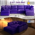 thumbnail image 5 of YVDNHP 137.5" Oversized Modular L-Shaped Sofa with Deep Seat, Soft Chenille Fabric, No Assembly Required, Purple, 5 of 8
