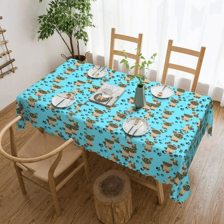 

Tablecloth Siamese Cats Table Cloth For Rectangle Tables Waterproof Resistant Picnic Table Covers For Kitchen Dining/Party(54x72in)