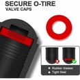 thumbnail image 3 of 100 tapones de válvula de neumático de plástico negro con juntas tóricas de goma para automóviles, motocicletas, camiones, SUV y bicicletas, 3 of 5