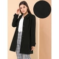 thumbnail image 2 of Abrigo Largo De Invierno Con Cuello Peter Pan Para Mujer Negro XL, 2 of 6