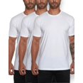 thumbnail image 2 of ToBeInStyle Men's Pack of 3 White Cotton Crew Neck T-Shirts - Medium, 2 of 6