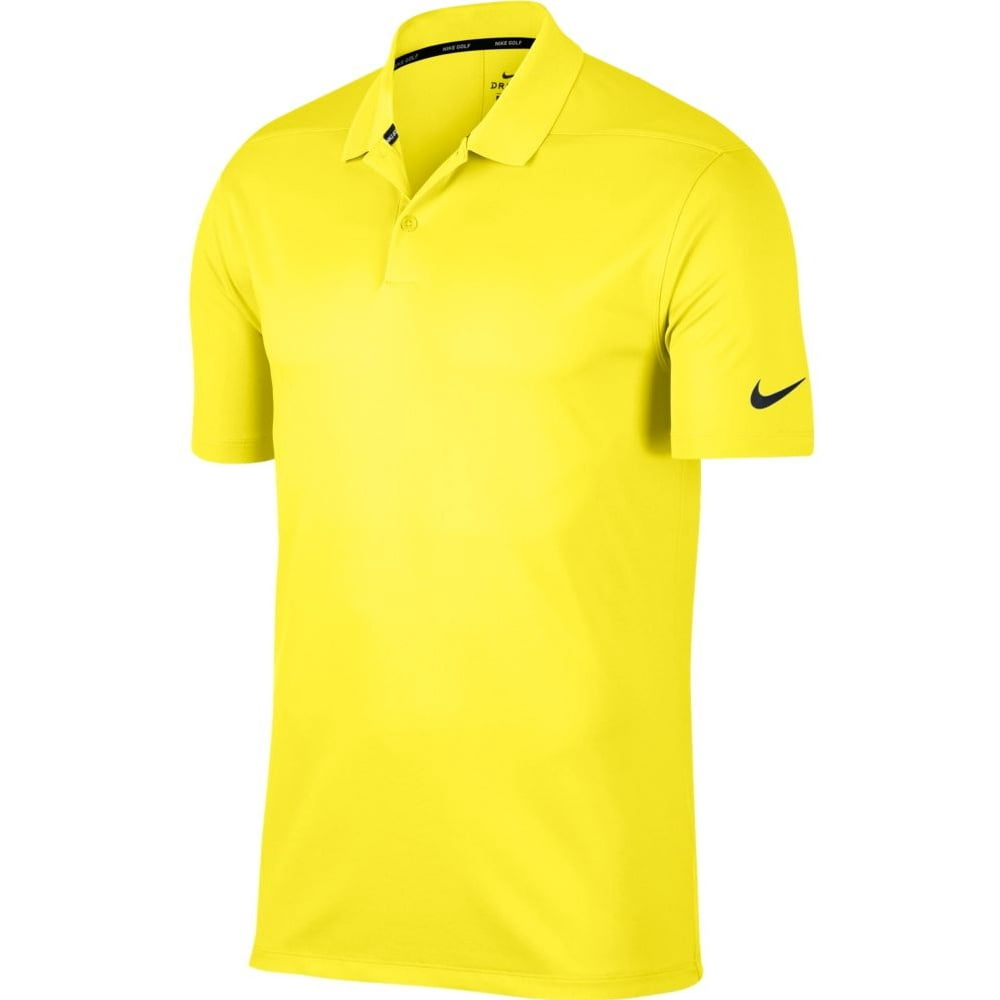 Nike NEW 2018 Nike Dry Victory Solid Polo Yellow Strike/Black XL