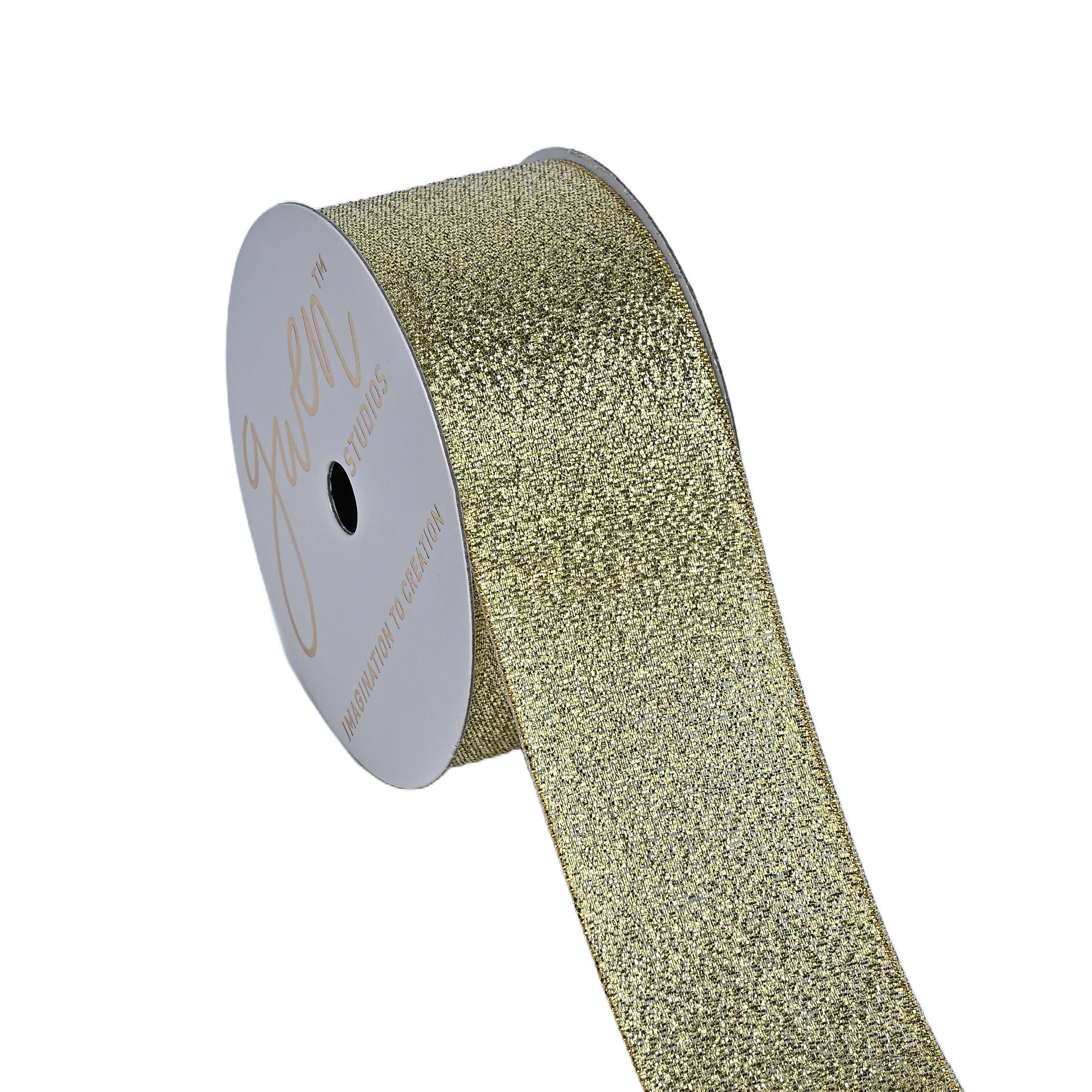 Gwen Studios 1.5" Metallic Gold Galena Ribbon, 3 yards