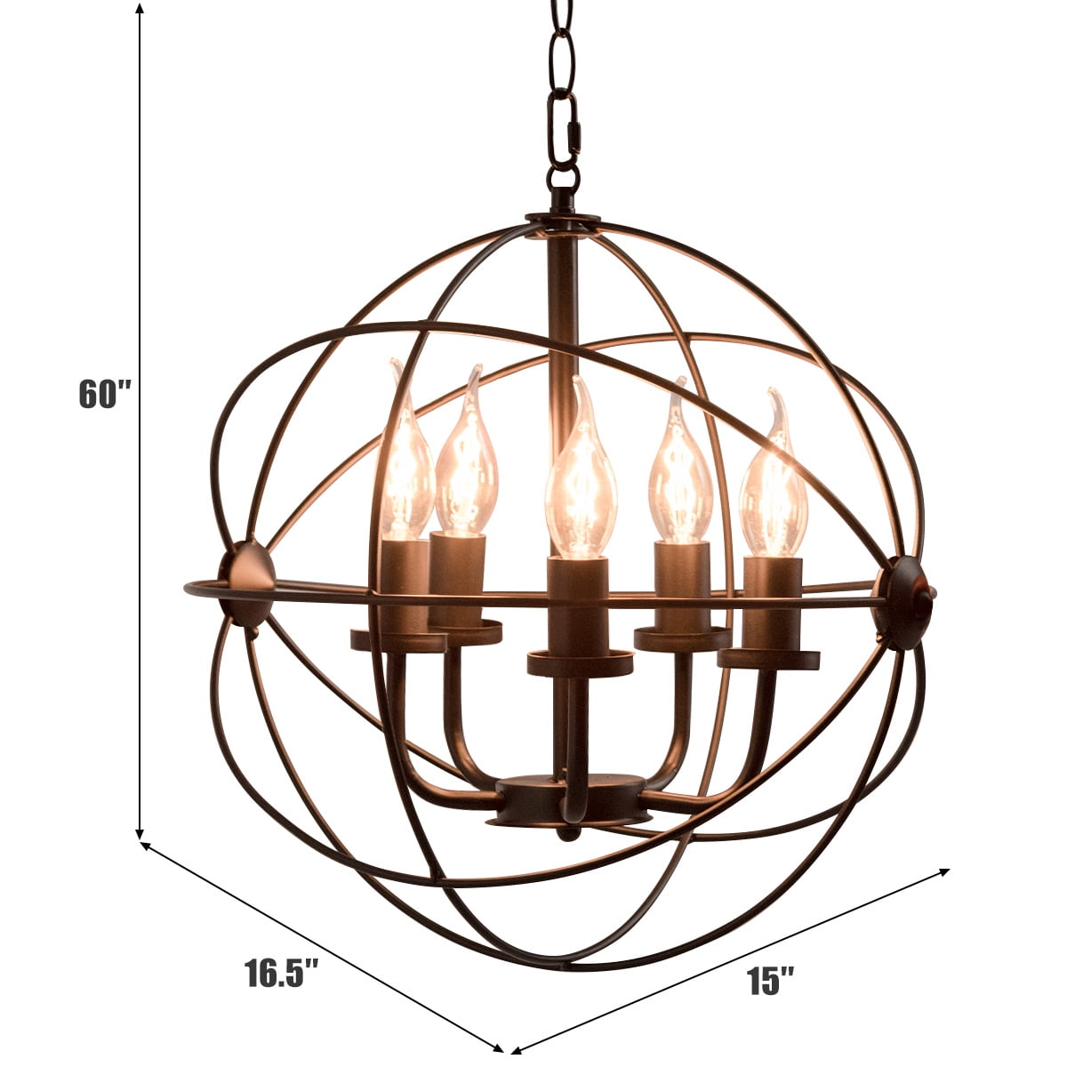 modern orb chandelier