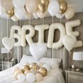 thumbnail image 1 of Yanonmyfd Bride Balloon Decoration Set White and Gold Party Balloons Bachelorette Party Decorations with Heart Letter Balloons for Bridal Shower Wedding Engagement,Sand White, 1 of 6