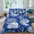 thumbnail image 1 of Home Bedding Set Fish Shell Comforter Cover Set Teen Adult Creative Seafloor Bedspreads,California King (98"x104"), 1 of 5
