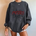 thumbnail image 1 of Hauts pour Adolescentes Mode Femmes Décontracté Imprimé Col Rond Manches Longues T-Shirt Ample Blouse d'Automne Chandail Sans Capuche Chandails en Molleton Assortis en Liquidation, 1 of 5