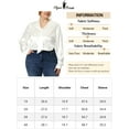thumbnail image 7 of Agnes Orinda Women's Plus Size Long Sleeve  Work Office Tie Neck Long Sleeves Satin Shirts 1X White, 7 of 7