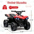 thumbnail image 3 of Kids Electric ATV 6V - Red Ride-On Toy for Boys & Girls, 3 of 11