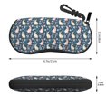 thumbnail image 2 of KLL Cute Rabbit Floral Print Eyeglass Case for Men & Women's Classy Travel Eyewear Holder Case Zipper Eyeglasses Case With Hook, 2 of 6