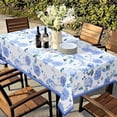 thumbnail image 4 of Spring Tablecloth 60x120 Inch, Blue Floral Table Cloth for Recatangle Table, Waterproof Hydrangea Table Cover Wrinkle Free for Patio, Picnic, Party Decor, 4 of 6
