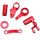thumbnail image 2 of Juego de accesorios de montaje de dirección de rodamiento de aleación de aluminio rojo apto para camión Traxxas Slash 4X4 1/10, 2 of 8