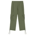 thumbnail image 5 of Boys Size 10 Pants 3T Boys Pants Boys Cargo Pants Stretch Elastic Waist School Kids Twill Joggers Green 5-6 Years, 5 of 7