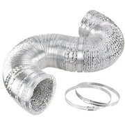 ipower 4 inch by 8 feet duct, for dryer vent hose transition, temperature range from 0 to 185  f, 2 clamps included