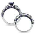 thumbnail image 4 of Everly Women's Created Sapphire 10k White Gold Bridal Set, 4 of 7