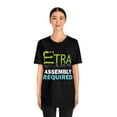 thumbnail image 2 of Amputee Humor TShirt “Extra assembly required V2” Crew Neck, 2 of 5