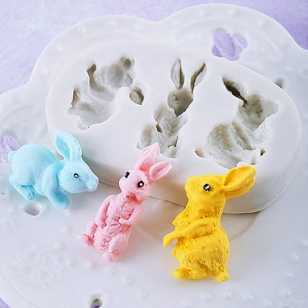 

Journey DIY Fondant Making Mold Silicone Cartoon Rabbit Shape Chocolate Cake Moulds Bake Supplies