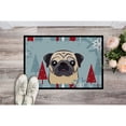 thumbnail image 2 of Caroline's Treasures BB1758MAT Winter Holiday Fawn Pug Door Mat, Indoor Rug or Outdoor Welcome Mat 18x27 Doormat , 18H X, 2 of 2