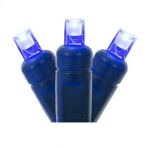 Vickerman 50 Blue Twinkle Wide Angle LED Light on Green Wire, 25' Christmas Single Mold Light Strand