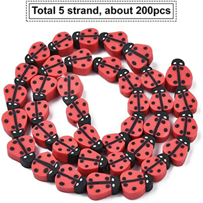 1 Box 200 Pcs 5 Strands Disc Beads Spacer Clay Beads Bulk Polymer