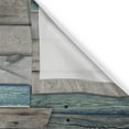 thumbnail image 3 of Ambesonne Rustic Kitchen Curtains, Blue Grey Planks Grunge, 55"x39", Umber Pale Teal Plum, 3 of 3