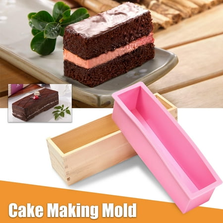 - Loaf Silicone Soap Candle Cake Mold Wooden Box Vertical Rendering DIY Tools Slicer Cutter