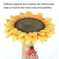 thumbnail image 4 of Bewildely Decoración de jardín, bañera de girasol para pájaros, resina de hadas, diseño exquisito, Color vivo, comedero para pájaros de color sólido Artesanía Bewildely HA012400-00B, 4 of 6