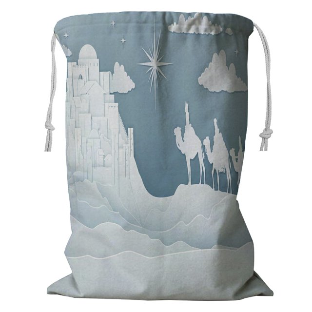 Cesta de Almacenamiento ABPHQTO Belén de Navidad de los Reyes Magos 60x80 cm