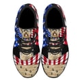 thumbnail image 2 of Yorkshire Terrier Dog 4th of July American flag Shoes Sneakers Black Size 9.5, 2 of 7