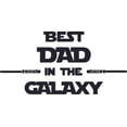 thumbnail image 1 of Best Dad In The Galaxy Cartoon Characters Wall Art Vinyl Sticker Design Decal Girls Boy Kid Bedroom Nursery Kindergarten Fun Home Children Room Decor Sticker Wall Vinyl Decoration Size (40x35 inch), 1 of 1
