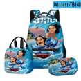 thumbnail image 1 of 3 Pieces Stitch Backpack Suit With School Bag Lunch Bag Pencil Box, Large Capacity Backpack For Boys And Girls-week, 1 of 4