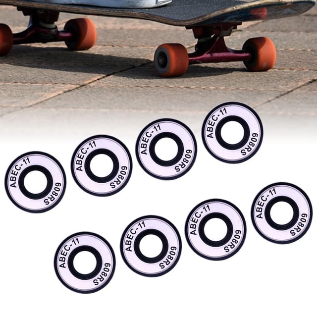 ABEC 11 Skateboard Bearings, Skateboards, Longboards, Cruisers, Inline Skates, Roller Skates, Pre-Lubricated, High Precision Rating, Long Lasting blanco Macarena Rodamientos para patinetas