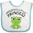 thumbnail image 3 of Inktastic Grandpa's Little Princess Cute Frog Girls Baby Bib, 3 of 4