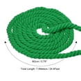 thumbnail image 2 of Unique Bargains 25 Feet Tug of War Rope for Adults Teen 3-Strand Natural Twisted Cotton Rope with Flag Green, 2 of 7