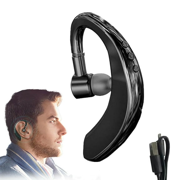 Q&Q BASICS® Ear Pieces for Cell Phone: Bluetooth Earpiece 5.0, Driving Trucker Wireless Headset, Noise Cancelling, Earpiece Bluetooth Wireless