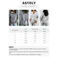 thumbnail image 2 of Asyoly Womens Winter Sherpa Fleece Pullover Quarter Zip Sweatshirt Cozy Warm Tops, 2 of 6