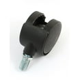 thumbnail image 2 of Unique Bargains 10mm Thread Stem Connector 1.5' Twin Wheel Swivel Brake Caster Black, 2 of 3
