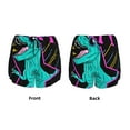 thumbnail image 5 of Picia Rex Dinosaur With Sunglasses Pattern Women's 2 in 1 Athletic Running Shorts High Waisted Workout Casual Gym Sweat Shorts with Comfy Liner Zipper Pockets-XX-Large, 5 of 9