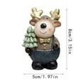 thumbnail image 2 of Figuras de reno de resina para decoración navideña, centros de mesa navideños para decoración de mesa, adorno navideño de reno de resina para decoración del hogar, decoración navideña para interiores, 2 of 8