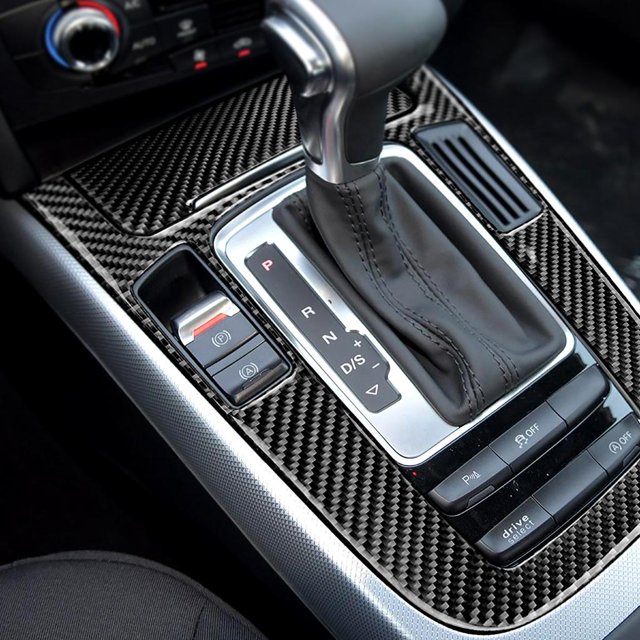 El Panel De Cambios De De Engranajes Del Control De Cambios De Fibra De Carbono De 1 Pieza Para A5 09-16 Sharpla Cubierta del panel de cambios de cambio de coche