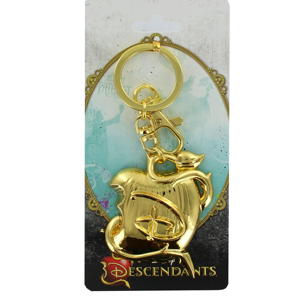 Disney - Descendants Logo Gold Pewter Key Ring - Walmart.com - Walmart.com