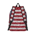 thumbnail image 2 of Lsque America Flag Glitter Pattern Canvas Daypack, Durable Backpack, High-quality Versatile Backpack,Vintage Compact Backpack-Small, 2 of 6