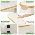 thumbnail image 5 of Dznils Toilet Paper Holder with Bamboo Lid for Bathroom Storage, Foldable and Waterproof, Up to 12 Rolls, Beige, 5 of 11