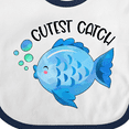 thumbnail image 4 of Inktastic Cutest Catch Cute Blue Fish Boys or Girls Baby Bib, 4 of 4
