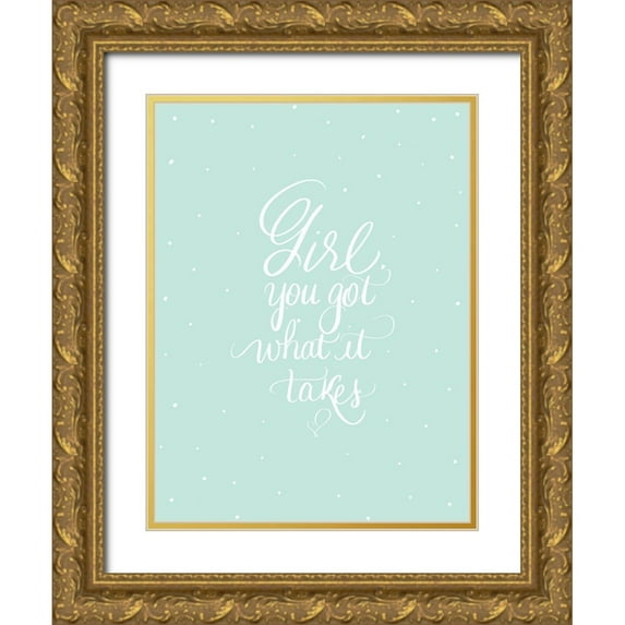Batista, Dee 25x32 Gold Ornate Wood Framed with Double Matting Museum Art Print Titled - You Got This