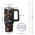 thumbnail image 2 of 30oz Halloween Tumbler with Handle – Skull Pumpkin Drinkware with Lid and Straw – Creepy Aesthetic Travel Cup – Halloween Holiday Gifts, 2 of 5