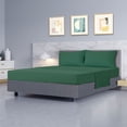 thumbnail image 3 of Juego de sábanas de microfibra de poliéster cepillado de 110gsm PiccoCasa de 4 piezas, tamaño Queen, color verde, 3 of 7