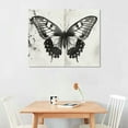 thumbnail image 2 of Nawypu Sketch Wall Art Framed,Canvas Wall Art for Living Room,Sketch Style Black &amp; White Monarch Butterfly,Canvas Wall Art for Living Room Large Size, Bedroom, Bathroom, Office Wall Decor, 2 of 6