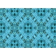 thumbnail image 1 of Ahgly Company Indoor Rectangle Patterned Dark Cyan Green Area Rugs, 2' x 3', 1 of 6