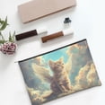 thumbnail image 6 of Zufioo Sunshine Cloud Cute Cat Print DuPont Paper Portable Toiletry Bag, 8.9x6.5 inch Zippered Hand-held Paper Cosmetic Bag Storage Tool Kit, 6 of 7